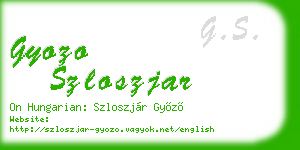 gyozo szloszjar business card